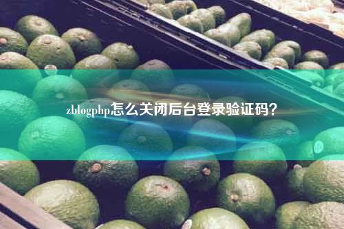 zblogphp怎么关闭后台登录验证码？